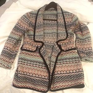🌈 DIXIE Italian colorful metallic woven cardigan fall fashion chic trendy